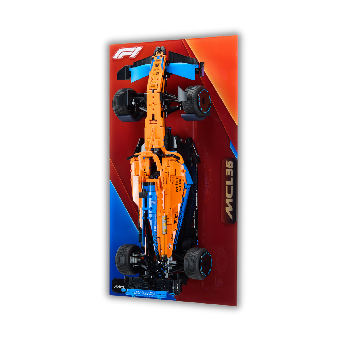 Acrylic Slim Wall Mount Display for LEGO Technic McLaren F1 Race Car 42141 V3