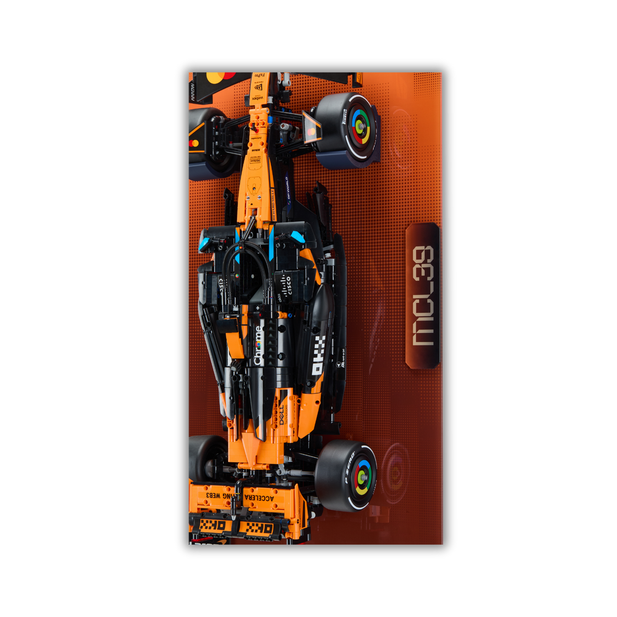 Acrylic Slim Wall Mount Display for LEGO Technic McLaren MCL39 F1 42228 V2