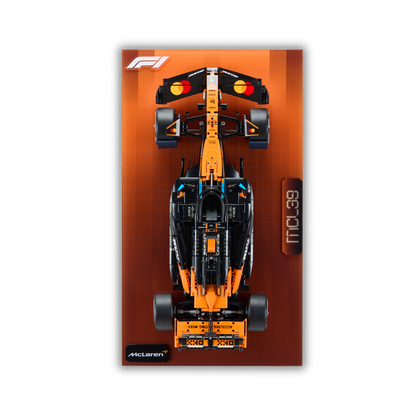 Acrylic Slim Wall Mount Display for LEGO Technic McLaren MCL39 F1 42228 V2