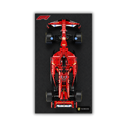 Acrylic Slim Carbon Fiber Black Wall Mount Display for LEGO Technic Ferrari SF-24 F1 Car 42227