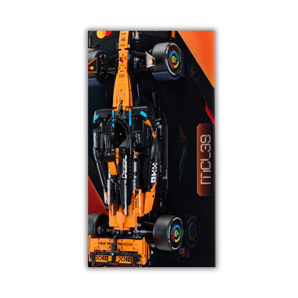 Acrylic Slim Wall Mount Display for LEGO Technic McLaren MCL39 F1 42228 V3