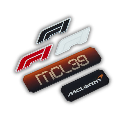 Acrylic Slim Carbon Fiber Black Wall Mount Display for LEGO Technic McLaren MCL39 F1 42228