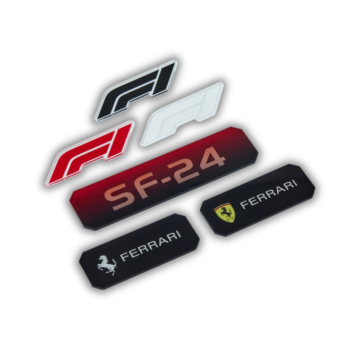 Acrylic Slim Carbon Fiber Black Wall Mount Display for LEGO Technic Ferrari SF-24 F1 Car 42227