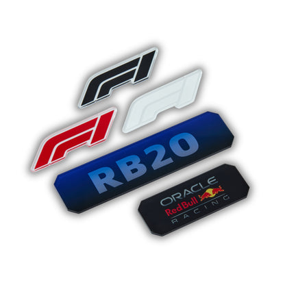 Acrylic Slim Carbon Fiber Black Wall Mount Display for LEGO Technic Red Bull Racing RB20 F1 42206