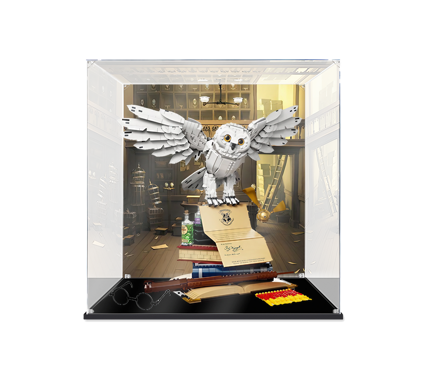 FantasMall Display Case Box for LEGO Hogwarts Icons 76391