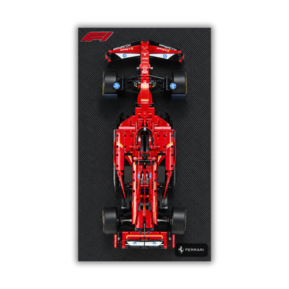 Acrylic Slim Carbon Fiber Black Wall Mount Display for LEGO Technic Ferrari SF-24 F1 Car 42227