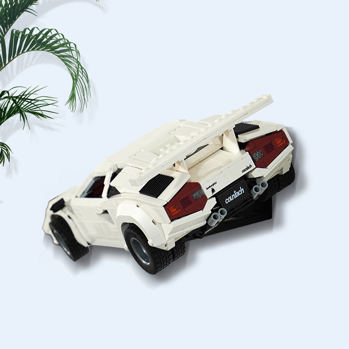 3D Printed Wall Mount 2in 1 for LEGO Lamborghini Countach 5000 10337