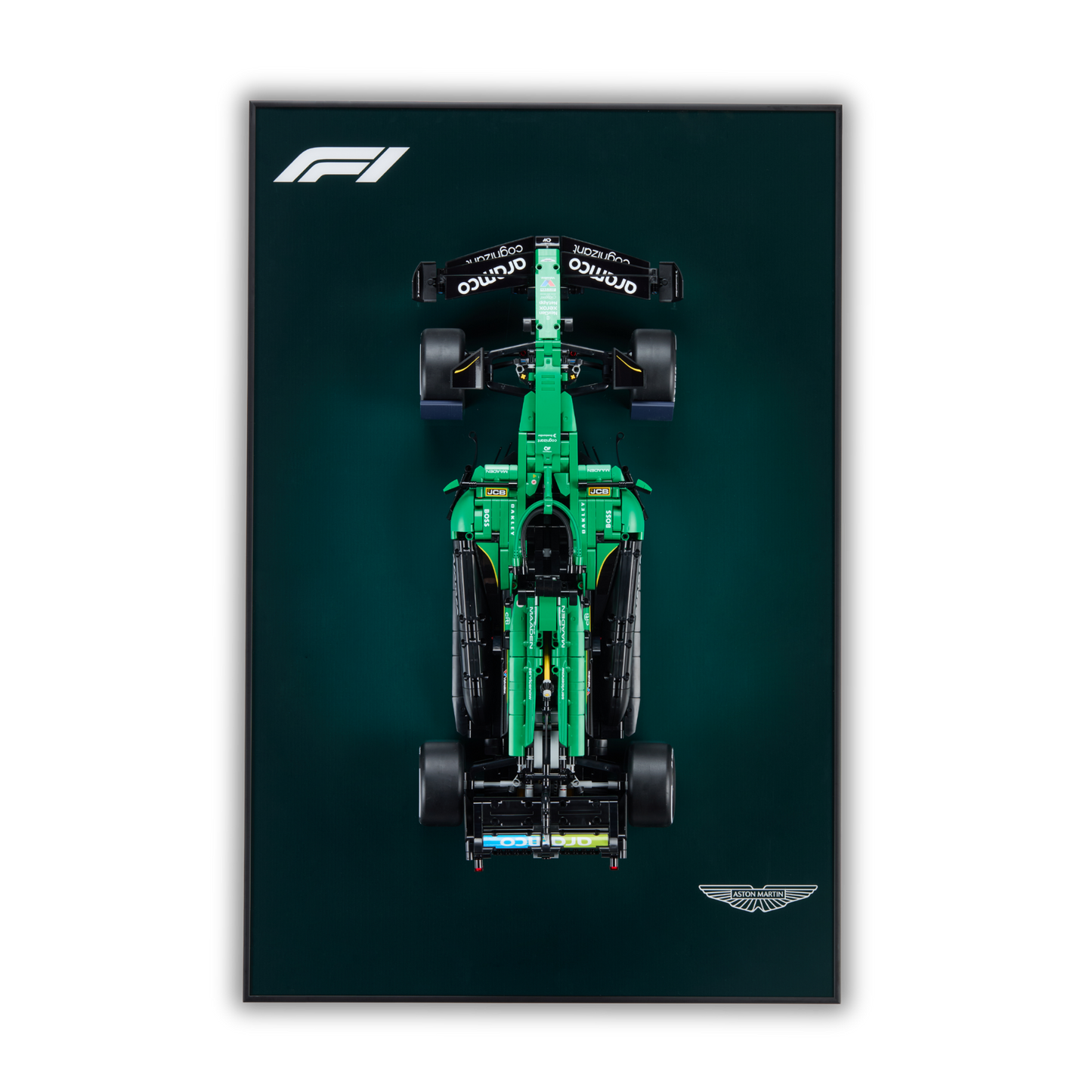 Acrylic Top-Speed Wall Mount Display for LEGO Technic Aston Martin Aramco AMR25 F1 42240 V2