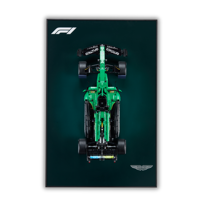 Acrylic Top-Speed Wall Mount Display for LEGO Technic Aston Martin Aramco AMR25 F1 42240 V2