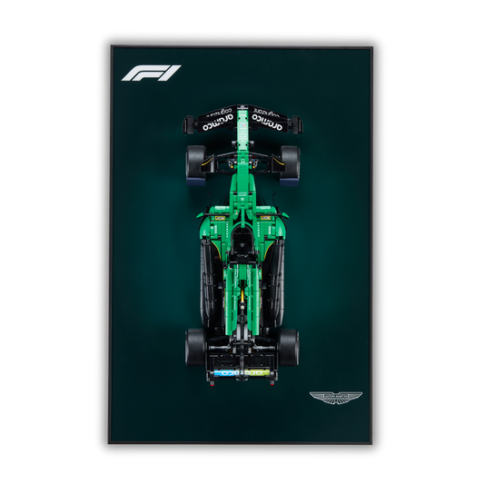 Acrylic Top-Speed Wall Mount Display for LEGO Technic Aston Martin Aramco AMR25 F1 42240 V2