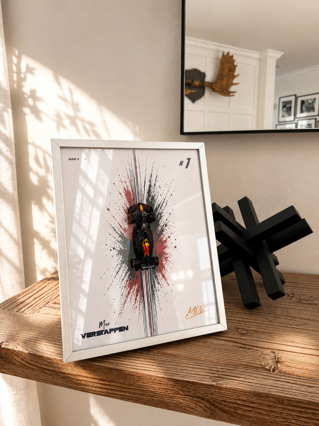 Desk Gallery - 3D 1:64 F1 Diecast Display Frame for Bburago | F1 Shelf Art & Desk Decor