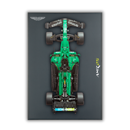Acrylic Carbon Fiber Black Wall Mount Display Frame for LEGO Aston Martin Aramco AMR25 F1 42240