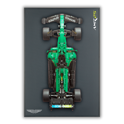 Acrylic Carbon Fiber Black Wall Mount Display Frame for LEGO Aston Martin Aramco AMR25 F1 42240