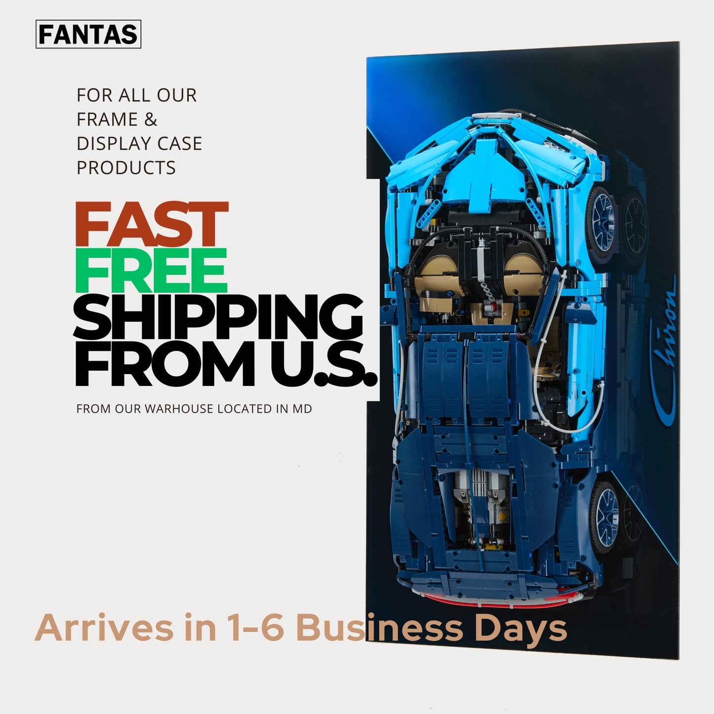 Acrylic Slim Wall Mount Display for LEGO® Technic™ Ferrari F1 42207