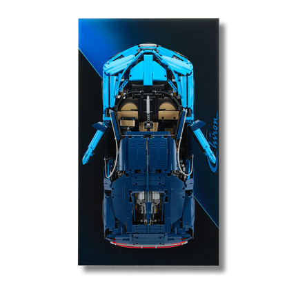 Acrylic Slim Wall Mount Display for LEGO® Technic™ Bugatti Chiron 42083