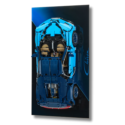 Acrylic Slim Wall Mount Display for LEGO® Technic™ Bugatti Chiron 42083