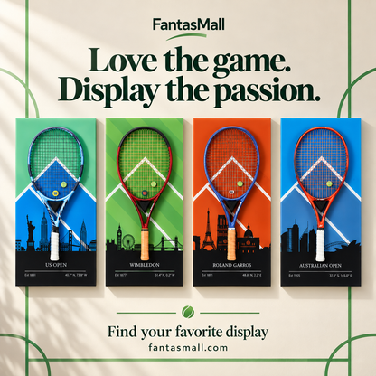 Tennis Racket Display Board/ Wall Mount Tennis Frame