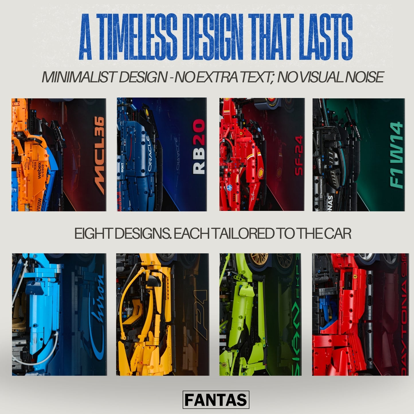 Acrylic Slim Wall Mount Display for LEGO® Technic™ Ferrari F1 42207