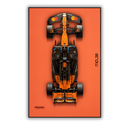 Classic Leather Wall Mount Frame for LEGO Technic Mclaren MCL39 F1 42228