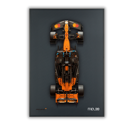 Acrylic Top-Speed Carbon Fiber Black Wall Mount Display Frame for LEGO Technic