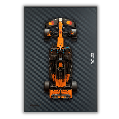 Acrylic Top-Speed Wall Mount Display for LEGO Technic McLaren MCL39 F1 42228