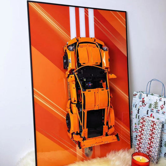 Acrylic Top-Speed Wall Mount Display for LEGO Porsche Technic 911 GT3 42056