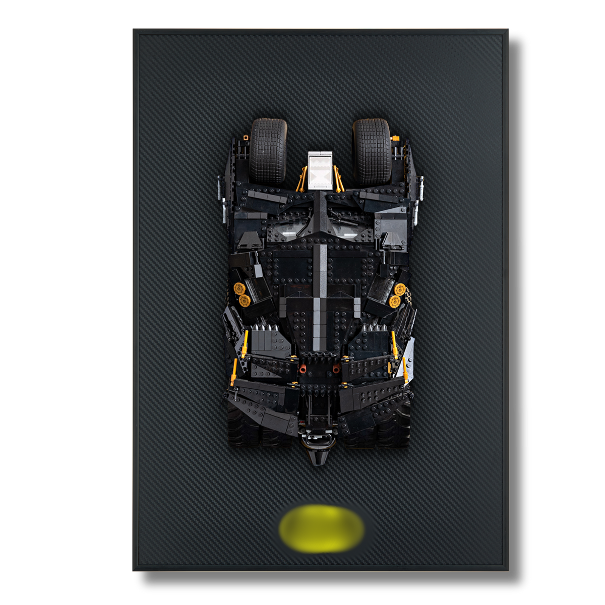 Acrylic Carbon Fiber Black Wall Mount Display Frame for LEGO Batmobile Tumbler 76240