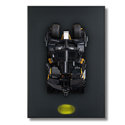 Acrylic Carbon Fiber Black Wall Mount Display Frame for LEGO Batmobile Tumbler 76240