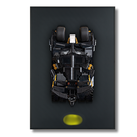 Acrylic Carbon Fiber Black Wall Mount Display Frame for LEGO Batmobile Tumbler 76240