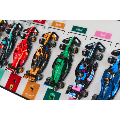 Acrylic Top-Speed Wall Mount Frame/Display for LEGO® F1 Speed Champions Race Car