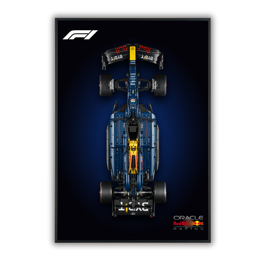 Acrylic Top-Speed Wall Mount Display for LEGO® Technic™ Red Bull Racing RB20 F1 42206 V2