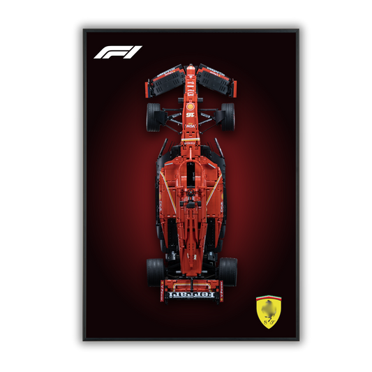 Acrylic Top-Speed Wall Mount Display for LEGO® Technic™ Ferrari F1 42207 V2