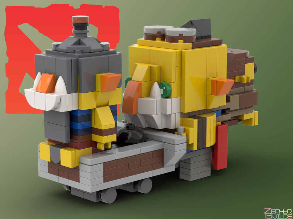 MOC DOTA 2 Character Brick Sets with Instructions Brickheadz