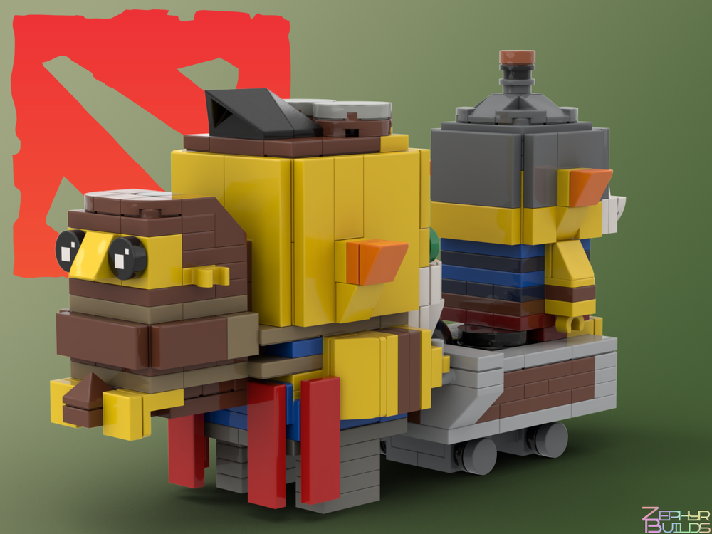 MOC DOTA 2 Character Brick Sets with Instructions Brickheadz