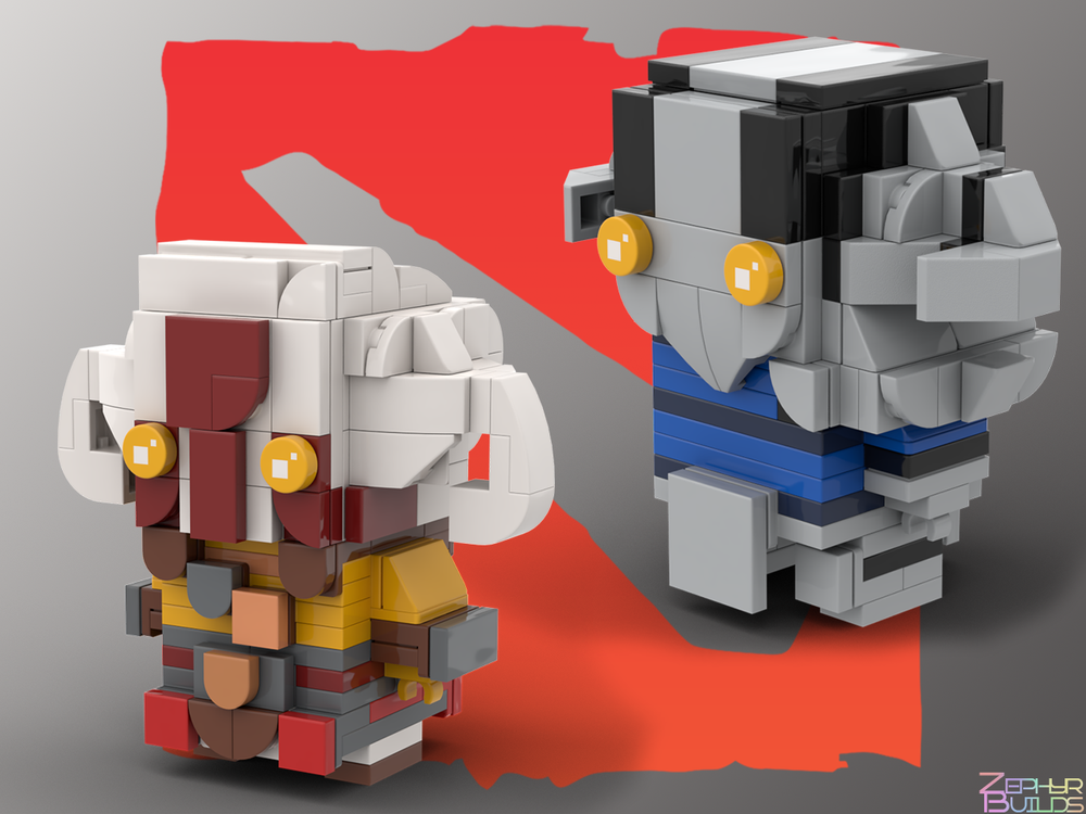 MOC DOTA 2 Character Brick Sets with Instructions Brickheadz