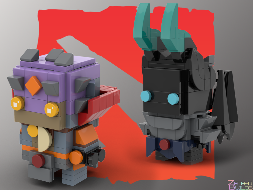 MOC DOTA 2 Character Brick Sets with Instructions Brickheadz