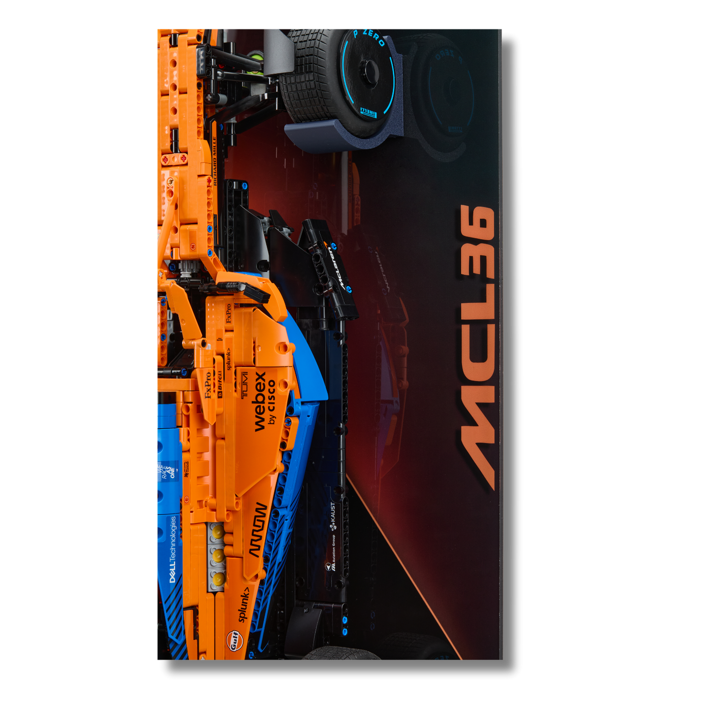 Acrylic Slim Wall Mount Display for LEGO® Technic™ McLaren Formula 1™ Race Car 42141