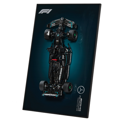 Acrylic Top-Speed Wall Mount Display for LEGO® Technic™ Mercedes-AMG F1 W14 E Performance 42171 V2