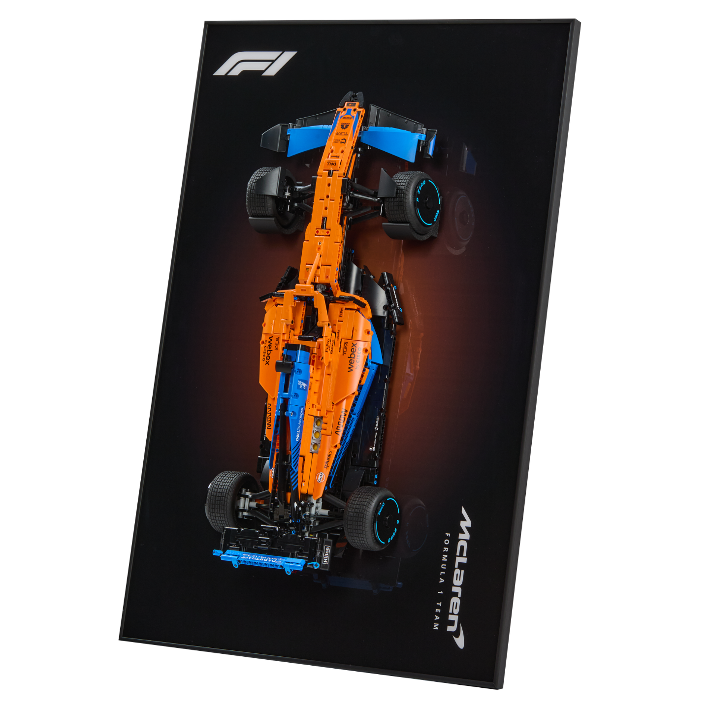 Acrylic Top-Speed Wall Mount Display for LEGO® Technic™ McLaren Orange 42141 V3
