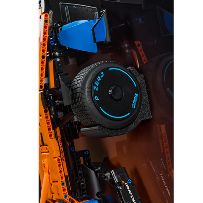 Acrylic Top-Speed Wall Mount Display for LEGO® Technic™ McLaren Orange 42141 V3