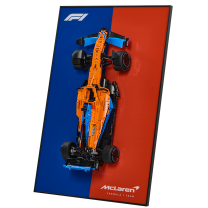 Acrylic Top-Speed Wall Mount Display for LEGO® Technic™ McLaren Orange V2