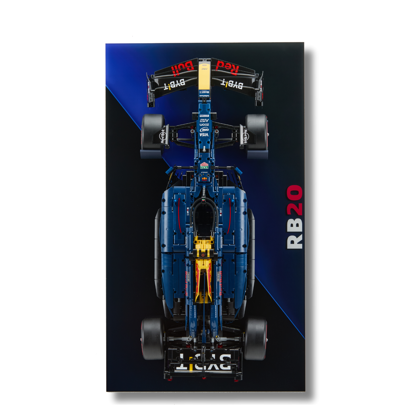 Acrylic Slim Wall Mount Display for LEGO® Technic™  Red Bull Racing RB20 F1 42206