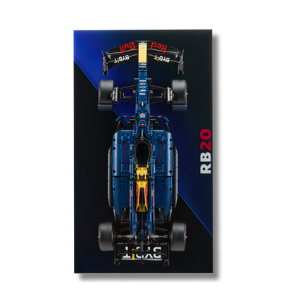 Acrylic Slim Wall Mount Display for LEGO® Technic™  Red Bull Racing RB20 F1 42206