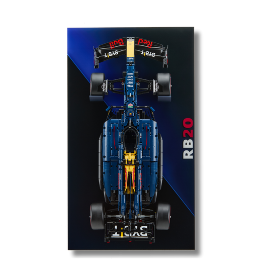 Acrylic Slim Wall Mount Display for LEGO® Technic™  Red Bull Racing RB20 F1 42206