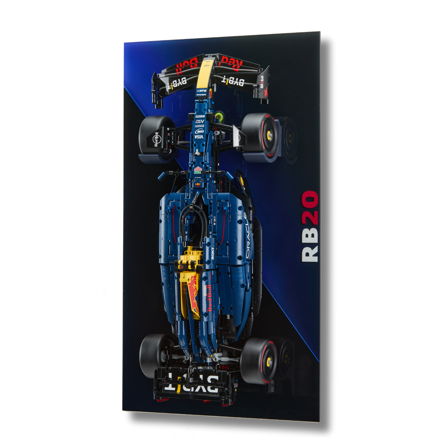 Acrylic Slim Wall Mount Display for LEGO® Technic™  Red Bull Racing RB20 F1 42206