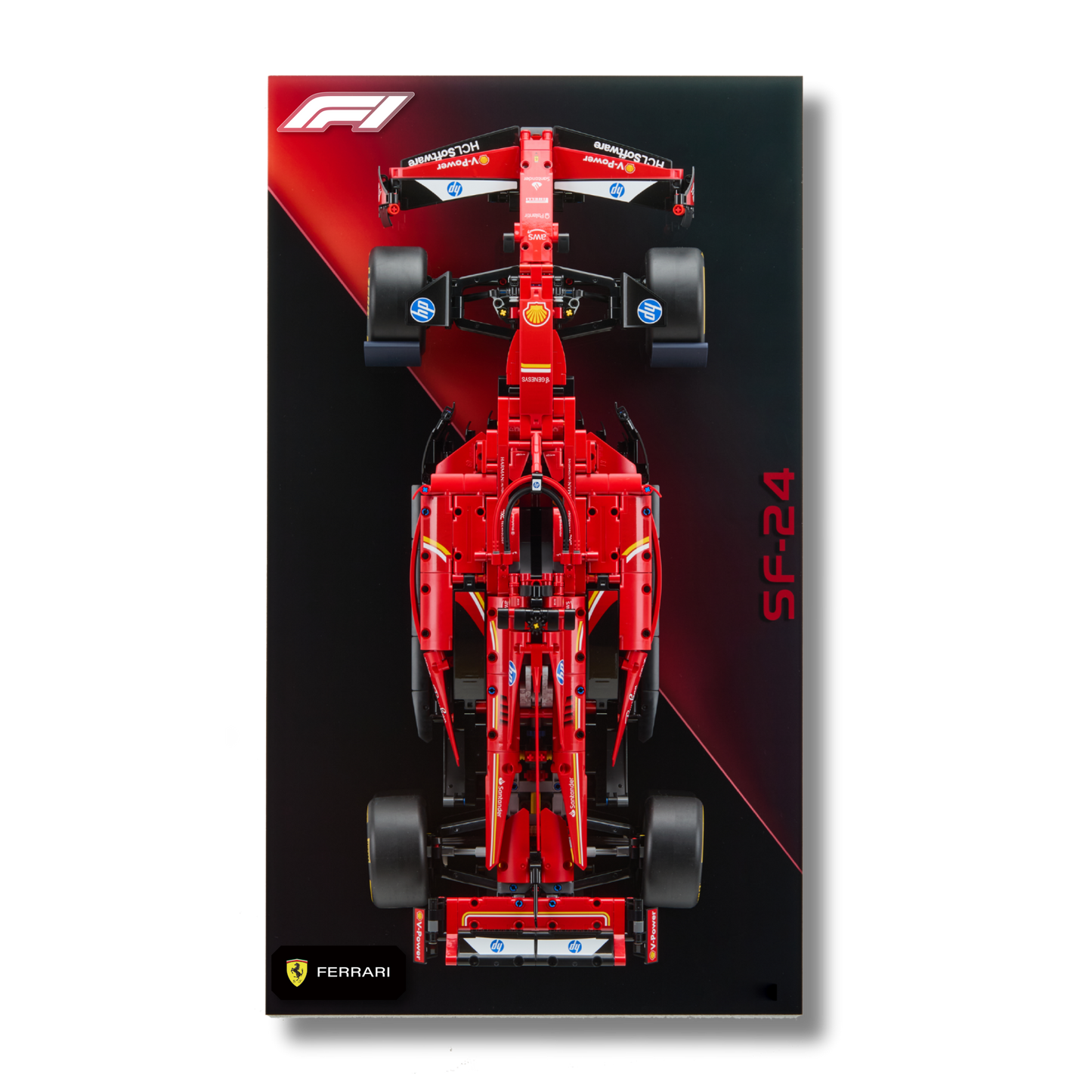 Acrylic Slim Wall Mount Display for LEGO Technic Ferrari F1 42207