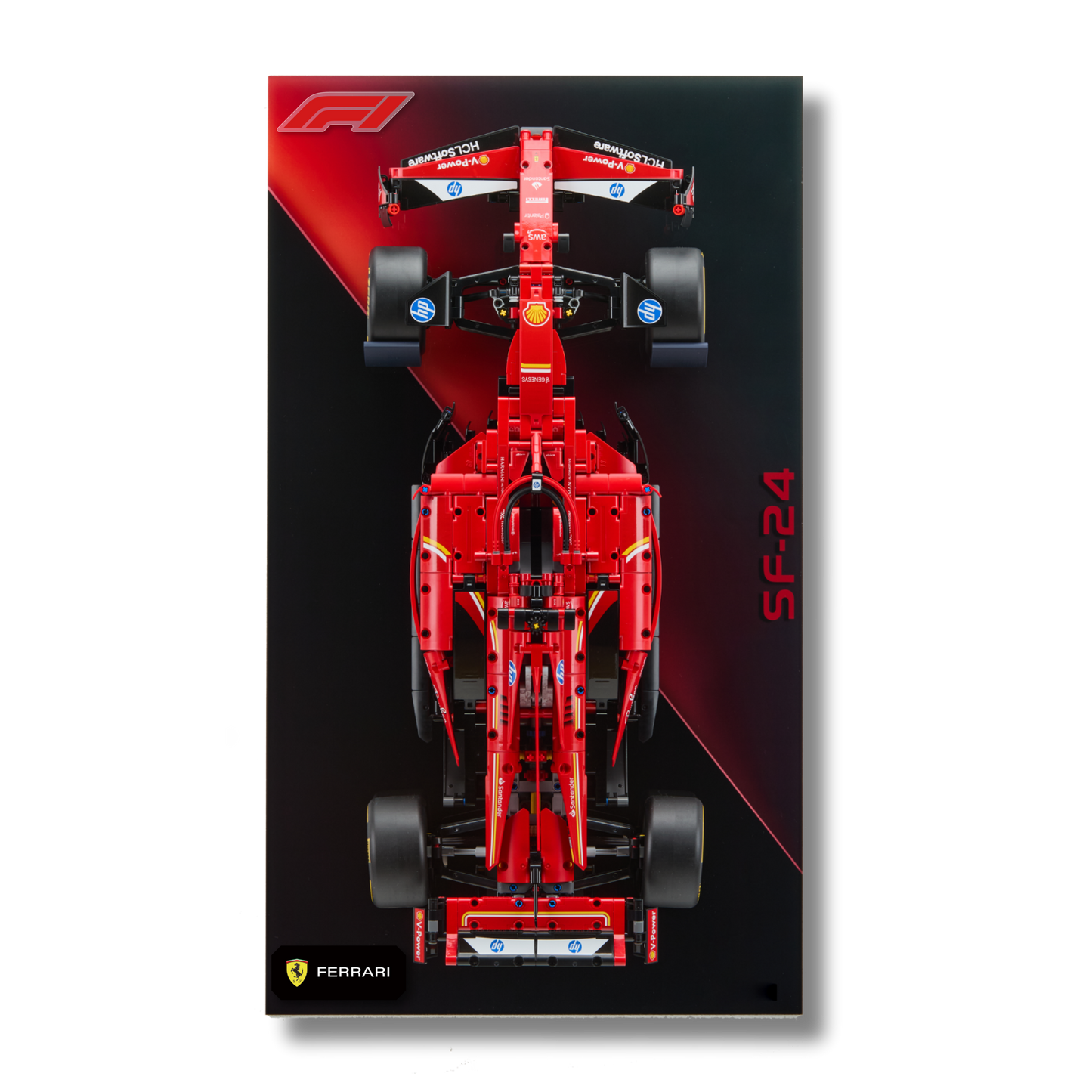 Acrylic Slim Wall Mount Display for LEGO Technic Ferrari F1 42207