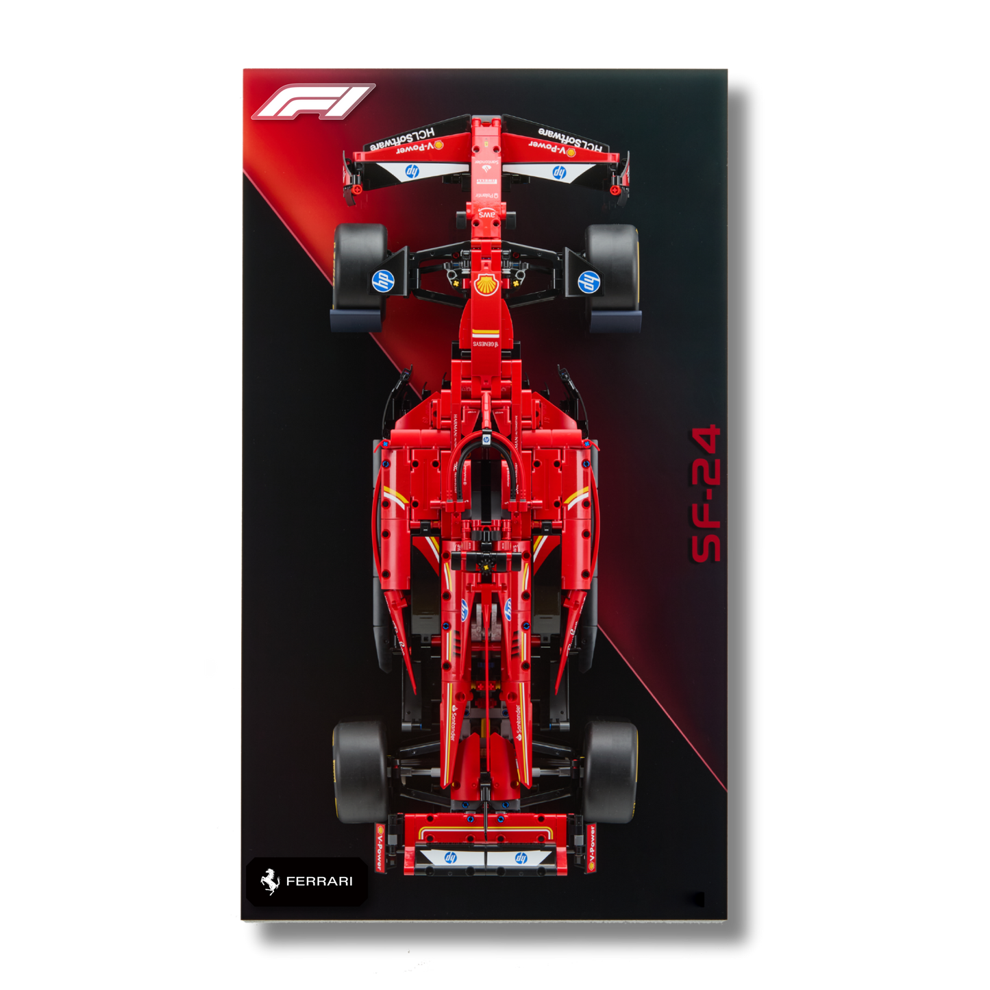 Acrylic Slim Wall Mount Display for LEGO Technic Ferrari F1 42207