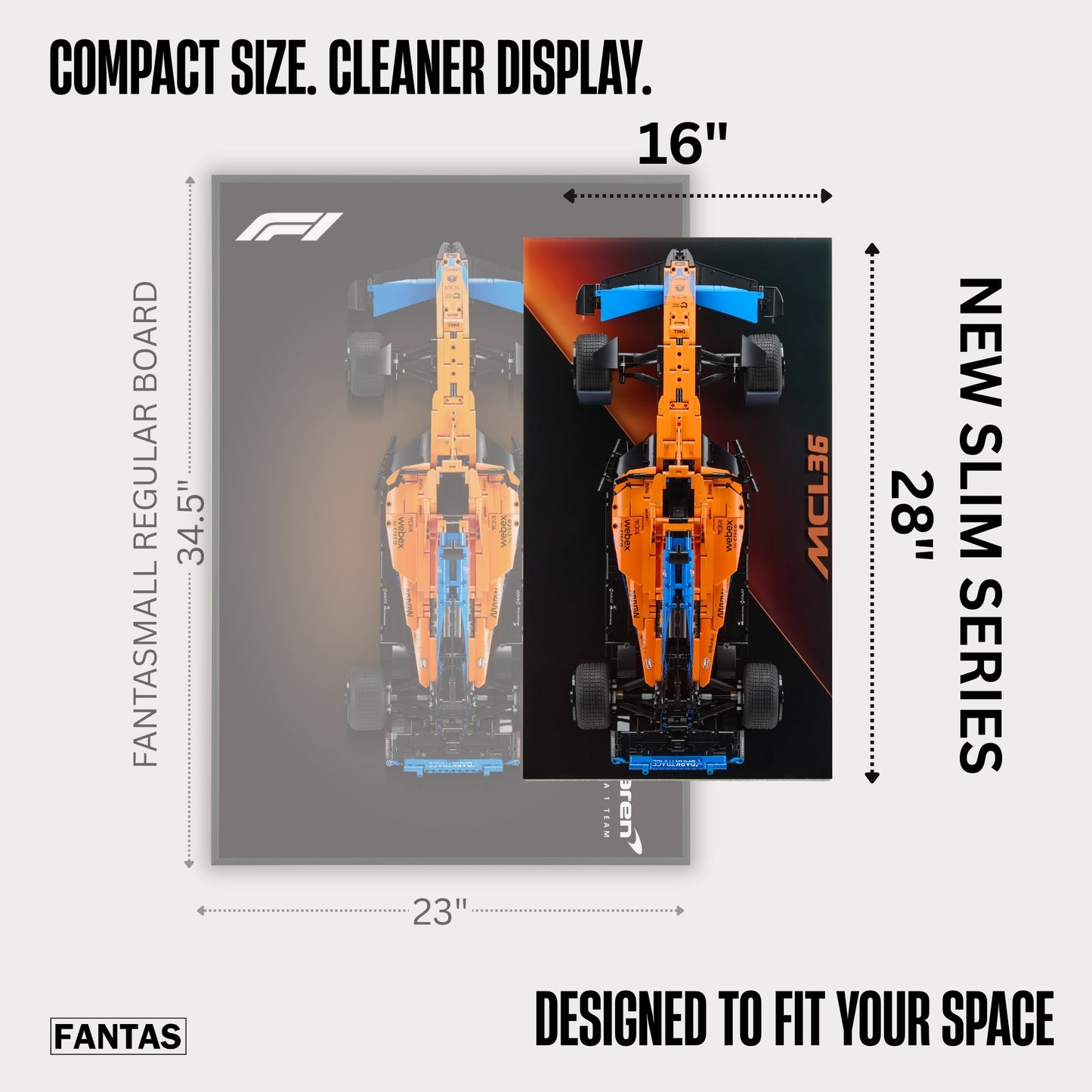 Acrylic Slim Wall Mount Display for LEGO® Technic™ McLaren P1™ 42172