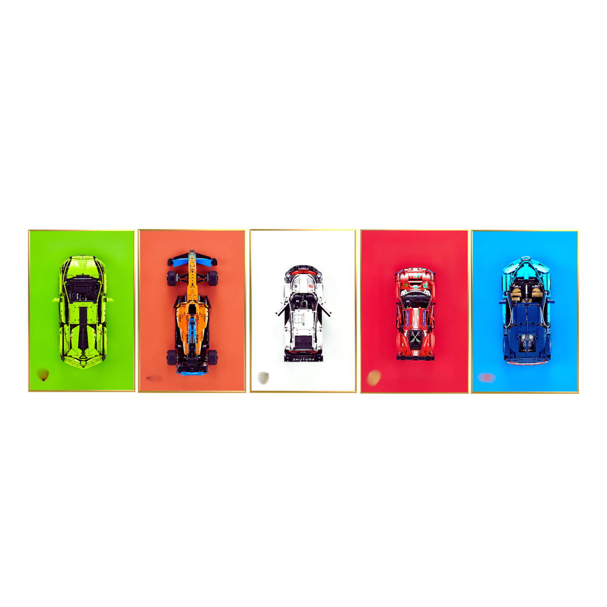 Classic Leather Wall Mount Display for LEGO® Technic™ Ferrari Red
